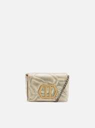 Mini Bag Tiracolo Dourada Couro Emma