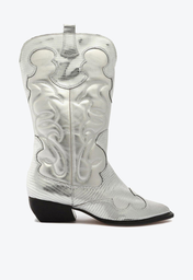 Bota Western Prateada Arezzo Cano Médio Georgia
