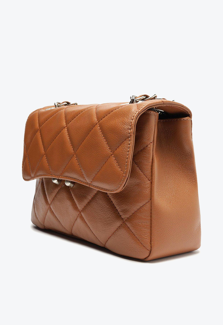 Bolsa Tiracolo Marrom Arezzo Couro Mizz Média