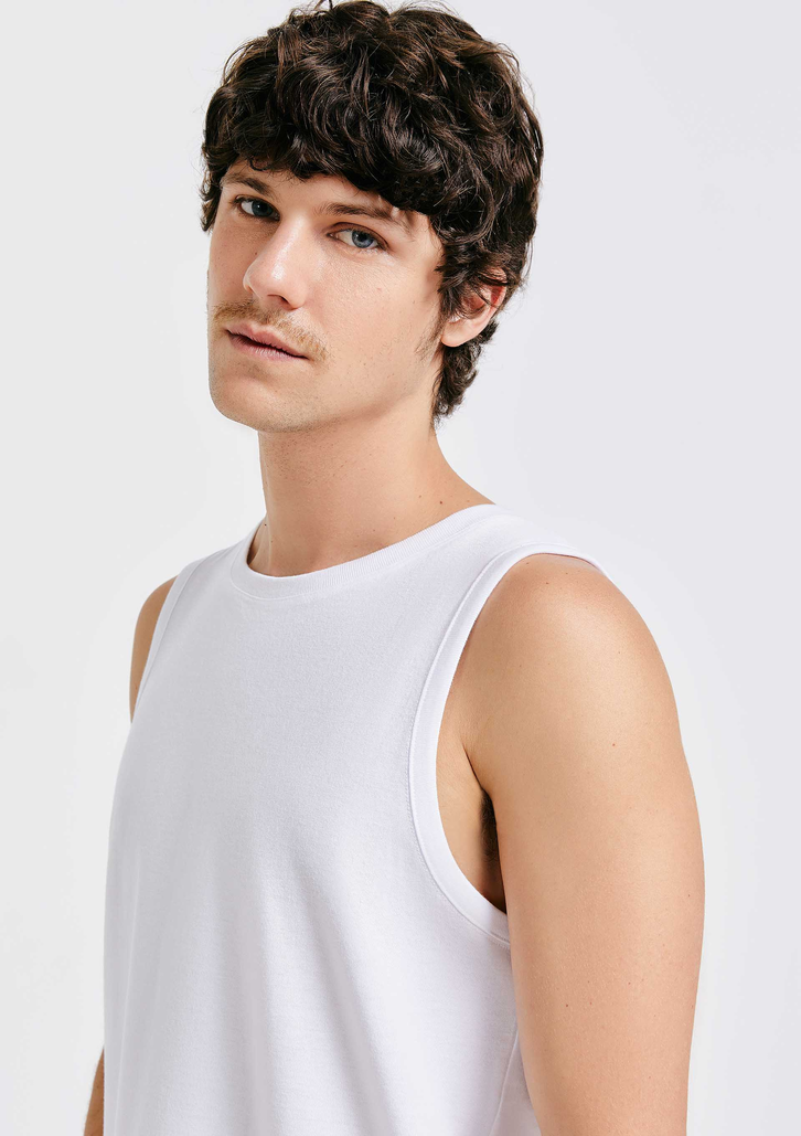 Regata Branca Hering Básica Masculina Alças Largas