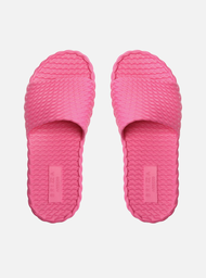 Sandália Slide Rasteiro Pink Brizza Salto