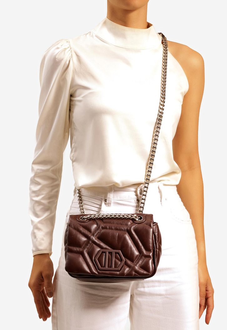Mini Bag Tiracolo Vinho Arezzo Couro Emma