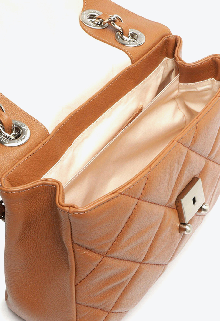Bolsa Tiracolo Marrom Arezzo Couro Mizz Média